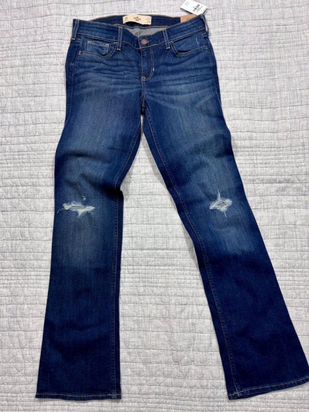 Hollister Bootcut Jeans Women's Size 5R W27 L33 NWT Distressed